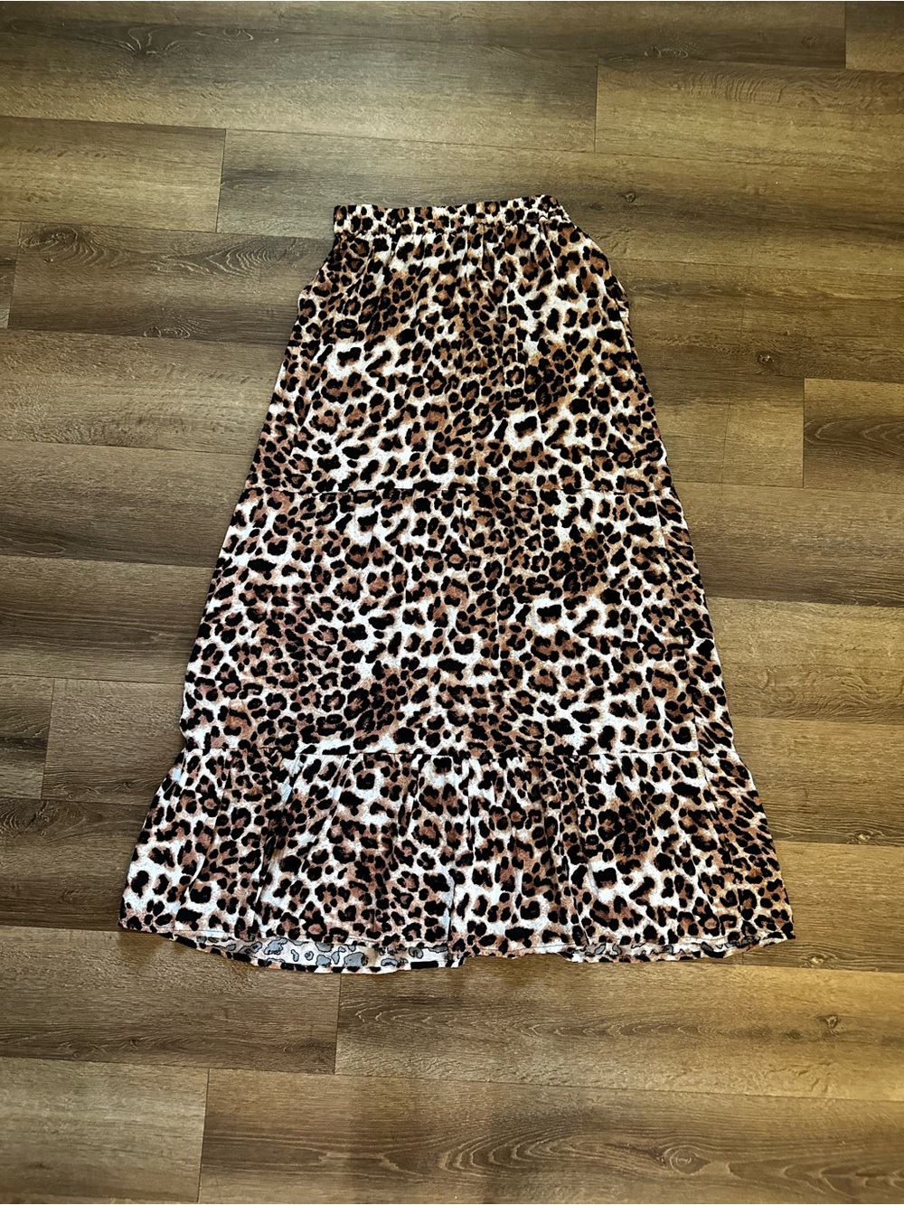 Vero Moda Leopard-Print Maxi Skirt - Brown, Black & White